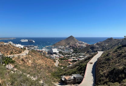 View of the ocean and real estate in Pedregal, Mexico